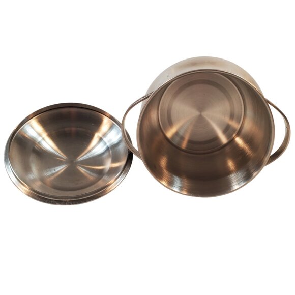 Vintage Stainless Steel Server Pot w/ Scroll Handles Carefree Monterey Holloware - Picture 4 of 7